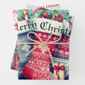 3 Blätter Weihnachtswrapping Papier verschiedene T (Beispiel)