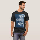 3 Blaue Fische T-Shirt (Vorne ganz)