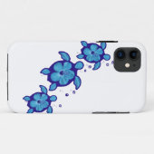 3 blaue Honu Schildkröten Case-Mate iPhone Hülle (Rückseite (Horizontal))