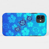 3 blaue Honu Schildkröten Case-Mate iPhone Hülle (Rückseite (Horizontal))