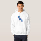 3 blaue Honu Schildkröten Hoodie (Vorne ganz)