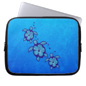 3 blaue Honu Schildkröten Laptopschutzhülle (Vorderseite)