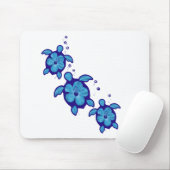 3 blaue Honu Schildkröten Mousepad (Mit Mouse)