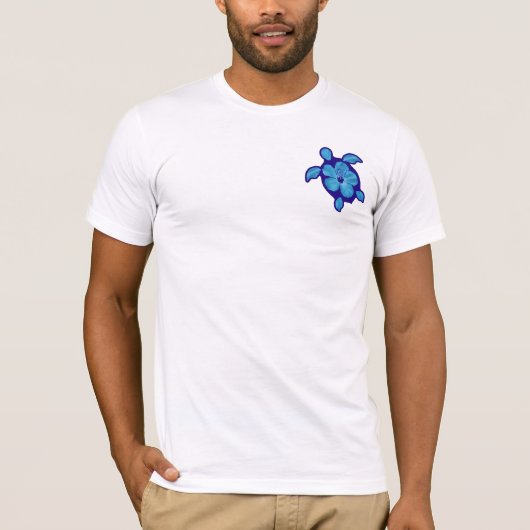 3 blaue Honu Schildkröten T-Shirt (Vorderseite)