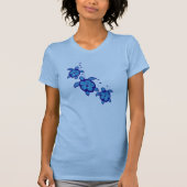 3 blaue Honu Schildkröten T-Shirt (Vorderseite)