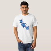 3 blaue Honu Schildkröten T-Shirt (Vorne ganz)