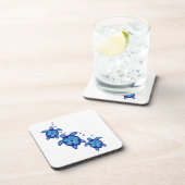 3 blaue Honu Schildkröten Untersetzer (Rechte Seite)