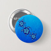 3 Blauer Honu Button (Vorne & Hinten)