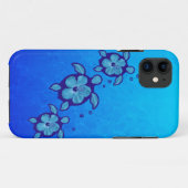 3 Blauer Honu Case-Mate iPhone Hülle (Rückseite (Horizontal))