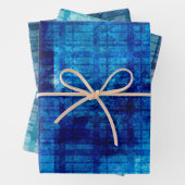 3 Blaues Kariertes Männergeschenk - Besondere Anla Geschenkpapier Set (Beispiel)