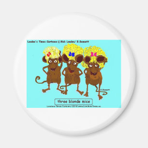 3 blonde Mäuse Lustige T-Shirts Tassen Karten & Ge Magnet