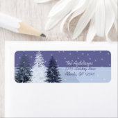 3 Blue Christmas Trees Rücksendeadresse (Insitu)