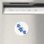 3 Blue Honu Turtles Magnet (In Situ (Geschirrspüler))