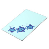 3 Blue Honu Turtles Notizblock (angewinkelt)