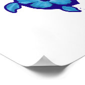 3 Blue Honu Turtles Poster (Ecke)