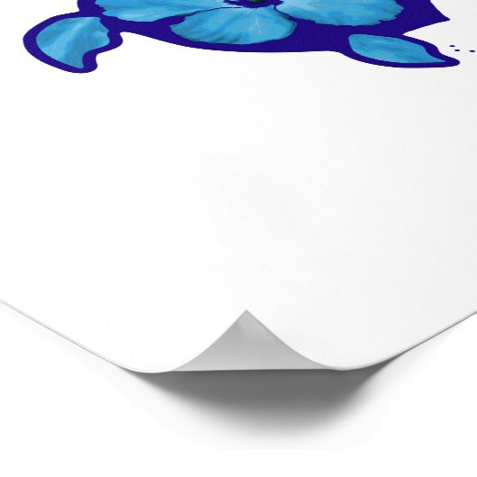 3 Blue Honu Turtles Poster (Ecke)