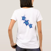 3 Blue Honu Turtles T-Shirt (Rückseite)