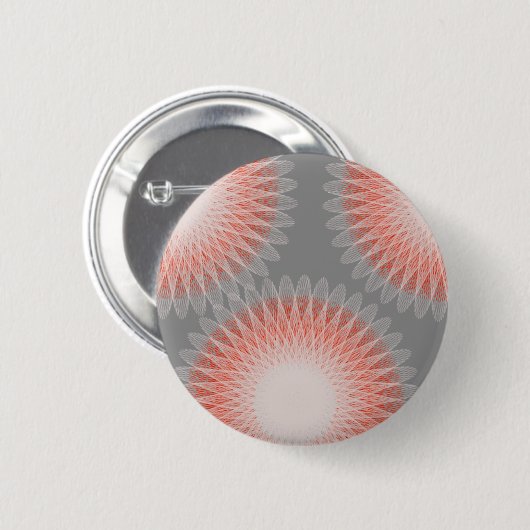 3 Blume abstrakte Kunst Button (Vorne & Hinten)