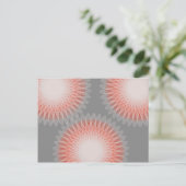 3 Blume abstrakte Kunst Postkarte (Stehend Vorderseite)