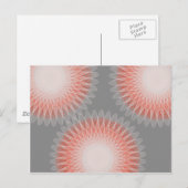 3 Blume abstrakte Kunst Postkarte (Vorne/Hinten)