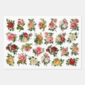 3 Blume Collage Sheets Geschenkpapier Set (Vorderseite 2)