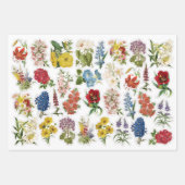 3 Blume Collage Sheets Geschenkpapier Set (Vorderseite)