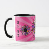 3 Blume Glitzer Mama anpassen Tasse (Links)