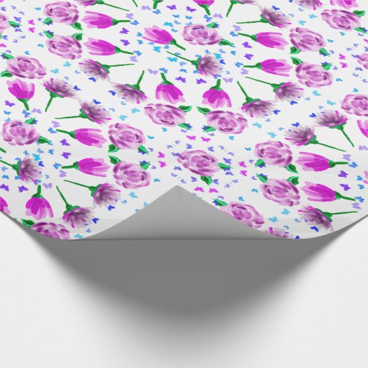 3 Blume Muster Geschenkpapier (Ecke)