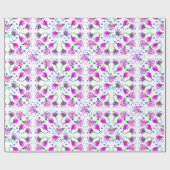 3 Blume Muster Geschenkpapier (Flach)