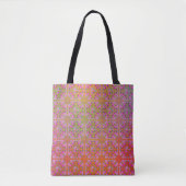 3 Blume und Schmetterlinge mit Regenbogenfarbe Tasche (Vorderseite)