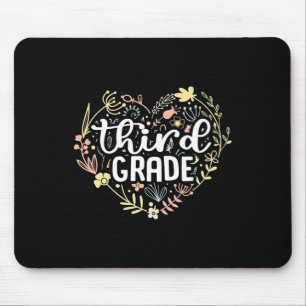 3. Blumenherz der dritten Klasse Zurück zur Schule Mousepad