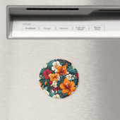 #3 Blumenmuster Magnet (In Situ (Geschirrspüler))