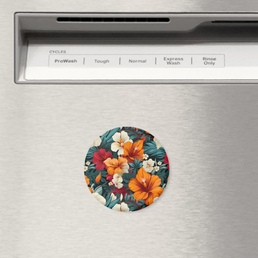 #3 Blumenmuster Magnet (In Situ (Geschirrspüler))