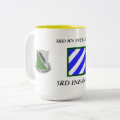 3. BN 69. ARMOR 3RD INFANTRY-UNTERTEILUNG ZWEIFARBIGE TASSE (Vorderseite Links)