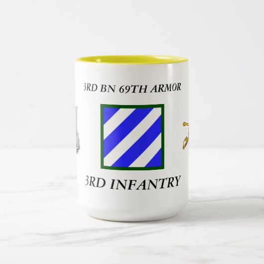 3. BN 69. ARMOR 3RD INFANTRY-UNTERTEILUNG ZWEIFARBIGE TASSE (Mittel)