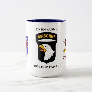 3. Bn (ABN) 187. Infanterie-Tasse Zweifarbige Tasse