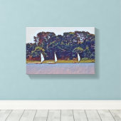 3 Bootscotuit Skiff Race Leinwanddruck (Insitu (Holzboden))