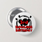 3. Bowling Geburtstagsgeschenke Button (Vorne & Hinten)