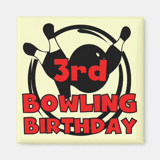 3. Bowling Geburtstagsgeschenke Magnet (Vorne)