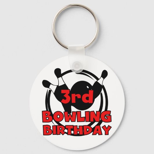 3. Bowling Geburtstagsgeschenke Schlüsselanhänger (Vorderseite)