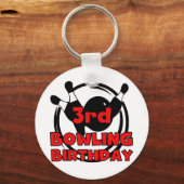 3. Bowling Geburtstagsgeschenke Schlüsselanhänger (Vorderseite)