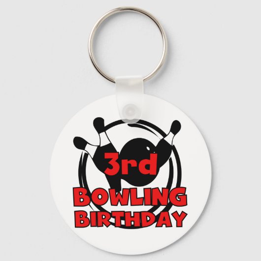 3. Bowling Geburtstagsgeschenke Schlüsselanhänger (Vorderseite)