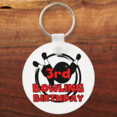 3. Bowling Geburtstagsgeschenke Schlüsselanhänger (Vorderseite)