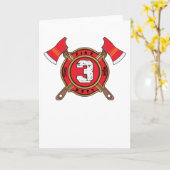 3. Brandgeschenk Feuerwehrmann 3-jähriger Junge Karte (Gelbe Blume)