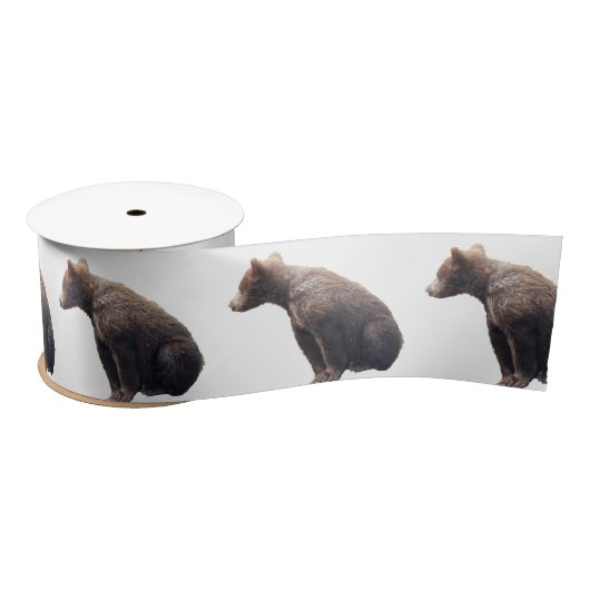 3" breites Satin Ribbon, 2 Yard Spool mit Bärenkup Satinband (Spule)