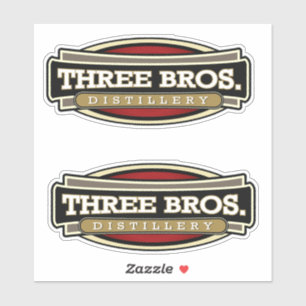 3 Bros Distillery Stickers Aufkleber