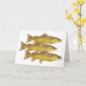 3 Brown Trout Karte (Gelbe Blume)