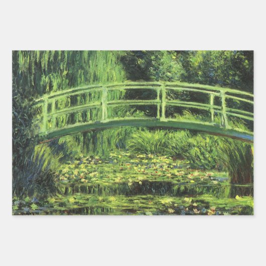 3 Brücke über den Wasserlilie Pond von Claude Mone Geschenkpapier Set (Vorderseite 3)