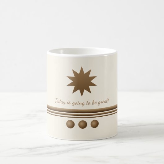 3 Brushed Gold & Creme Tasse (Mittel)