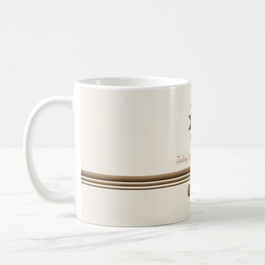 3 Brushed Gold & Creme Tasse (Links)